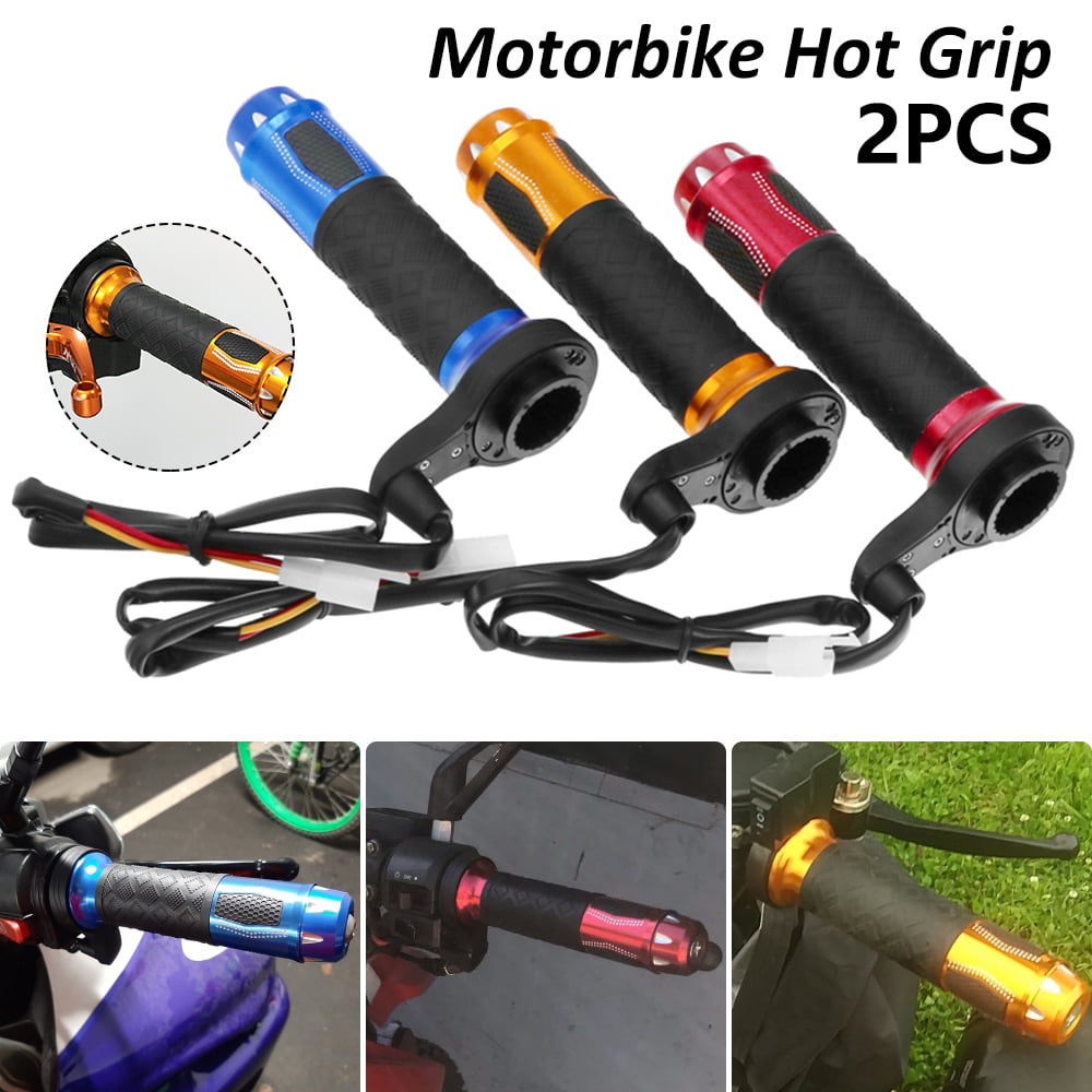 7/8" Motorcycle Electric Adjustable Molded Heated Grips Handlebar Warmer Heaters