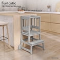 thumbnail image 3 of Fisher-Price Play Learn Laugh Step Stool by Dream On Me, Cool Grey, 3 of 6