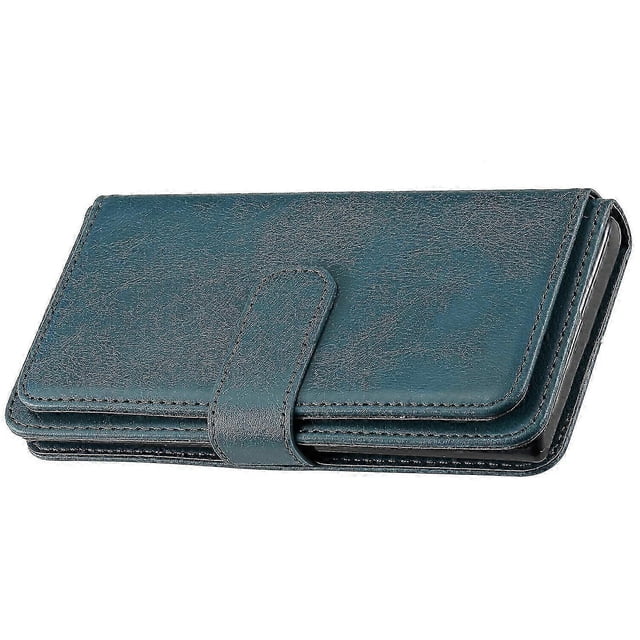 New Case Compatible With Samsung Galaxy S21 5g Cover Retro Leather Wallet Flip Magnetic Cover 10 Card Holder - Green