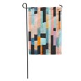 thumbnail image 1 of NUDECOR Watercolor Geo Geometric Multicolor Stripes and Teals Abstract Pattern Contemporary Garden Flag Decorative Flag House Banner 12x18 inch, 1 of 2