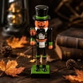 thumbnail image 5 of 11" Halloween Nutcracker Figurine, Wooden Jack-O-Lantern Nutcracker Statue for Tiered Tray Shelf Table Centerpiece Halloween Decor, 5 of 6