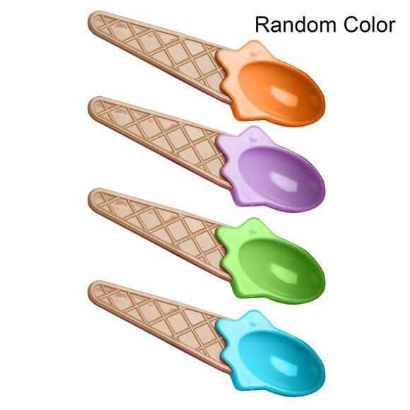 ENJOYW 4 Pcs Cuillères à Dessert Écologiques en Plastique Anti-Déformation Petites Cuillères à Crème Glacée Fournitures pour la Maison Cuillère à Crème Glacée
