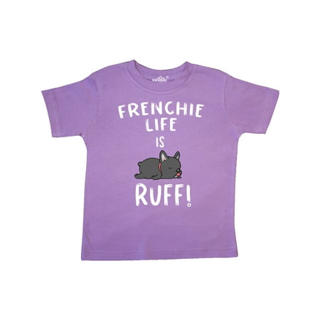 

Inktastic Frenchie Life is Ruff!Grey Gift Toddler Boy or Toddler Girl T-Shirt