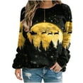 thumbnail image 2 of Sweat à Capuche pour Femmes Sweat-shirt à Manches Longues à Col Rond à Imprimé Femme Sweat-shirt Femme sur Clearance, 2 of 4