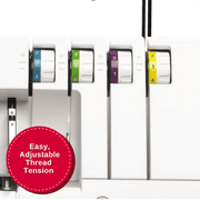 SINGER® S0100 Metal Frame Serger with Accessory Kit | Overlock Machine with 6 Built-in Stitches | 2-3-4 Thread Capability, 1300 Stiches per Minute & Differential Feed