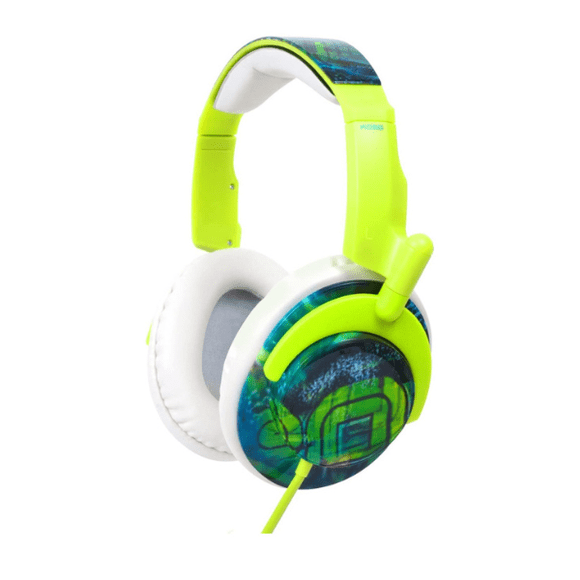 Koss Headphone Full Size Noise Isolating Deep Bass Extra Comfort Fold Flat Design Adjustable Padded Headband 3.5mm 4ft - Green