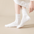 thumbnail image 2 of Sookeceks 6 Pairs Summer Cotton Crew Socks for Women, Soft Womens Trouser Socks for Casual Dress Size 5-9, 2 of 7