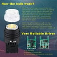 thumbnail image 5 of Alla Lighting Newest Mini Super Bright 7444NA 7443 LED Switchback Bulbs Turn Signal Lights Dual Color 6000K White (DRL/Parking)/Amber Yellow(Blinker) 7443NALL 7442NA, 5 of 9