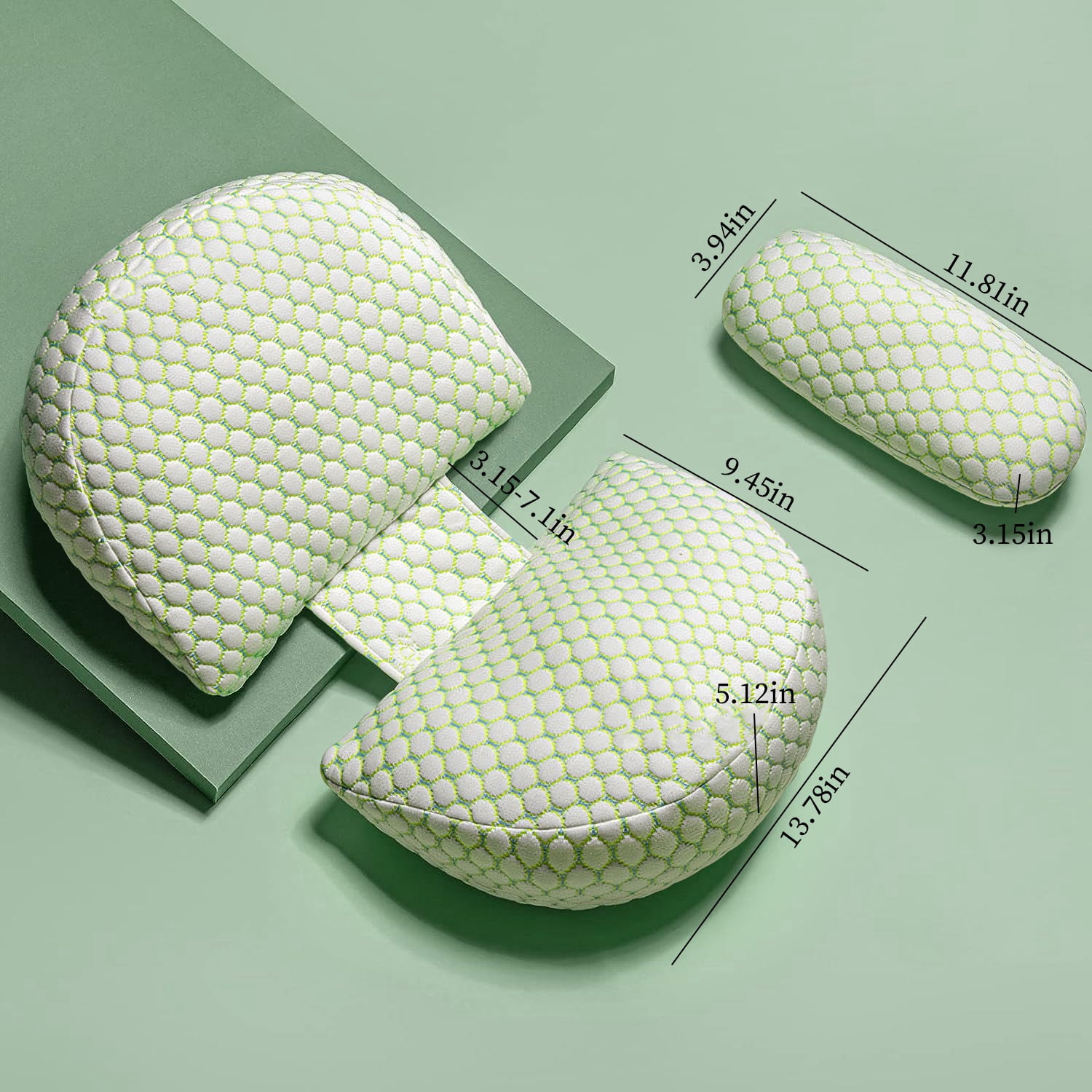 iMounTEK Pregnancy Pillows Adjustable Support Maternity Pillow Soft Side Sleeper Pregnancy Pillows Wedge Pillow with Detachable Pillow Cover
