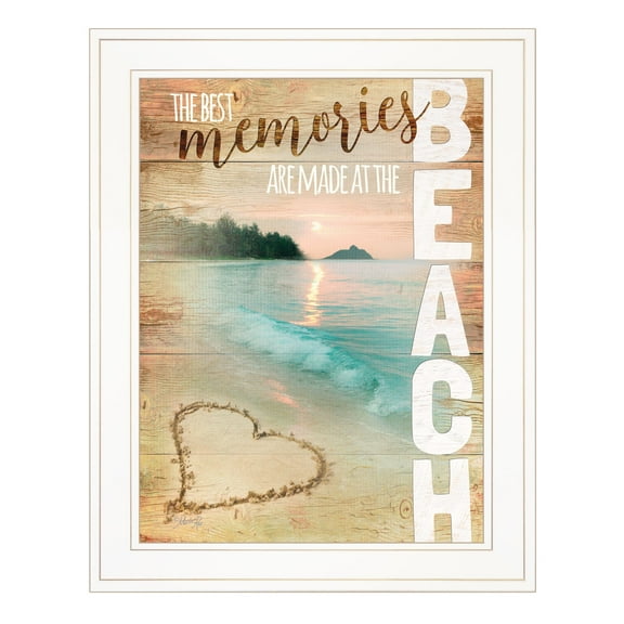 Beach Memories by Marla Rae Framed Print Wall Art Wood Multi-Color
