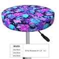 thumbnail image 4 of Pofeuu Flower Happy Skull Print Round Bar Stool Covers - Super Soft and Washable Elastic Stool Cushion Slipcover Easy Clean Velvet-13 inch, 4 of 7