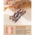 thumbnail image 3 of Pulsera Feraco de cobre magnético Bohemia con turquesa, 20 cm, 3 of 9