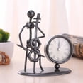 thumbnail image 1 of Creative Iron Stainless Steel Small Desk Clock Iron Retro Personality Clock Gift Birthday Gift Iron Table Alarm Clock With Musical Instruments Gadgets Decoration Craft, 1 of 8
