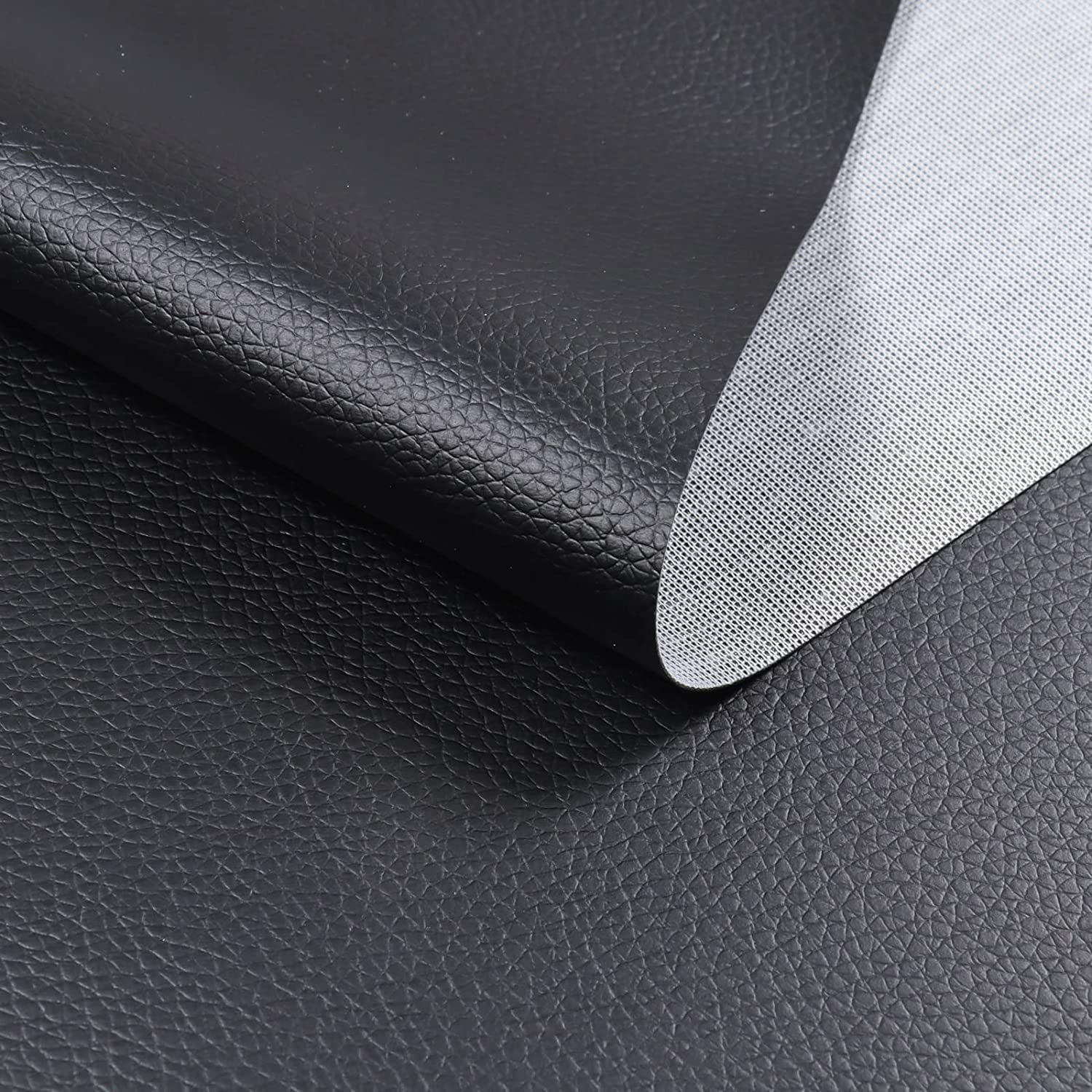 54 inch Black Marine Vinyl Fabric By the Yard Faux Leather Upholstery  Material – Tacos Y Mas