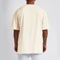 thumbnail image 4 of FINALGANG Men Summer T-Shirts Solid Color Half Sleeve O-Neck Oversized Tshirts Stylish Top Breathable Daily Wear, 4 of 5