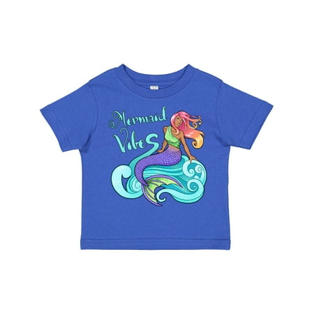 

Inktastic Mermaid Vibes Mermaid with Pink and Yellow Hair Gift Toddler Boy or Toddler Girl T-Shirt
