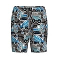 thumbnail image 3 of Yiaed Blue Excavator for Men's Soft Sleep Pajama Short Lounging Pajama Shorts-Large, 3 of 8