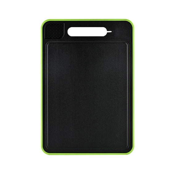 Tnarru Cutting Board Chopping Board Kitchen Gadgets Multipurpose Rectangle Board Double Use Board for Home Shop Sea Food Meat Black