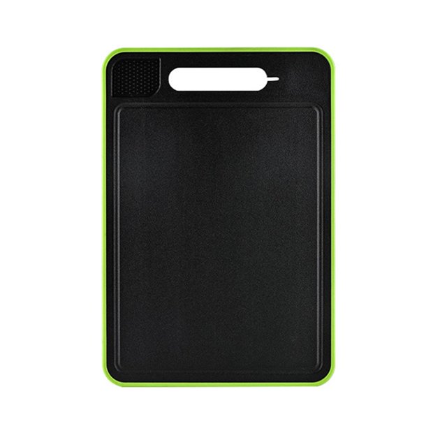 Tabla de cortar Tabla de cortar Herramienta de cocina Tabla rectangular Tabla de doble uso para Negro
