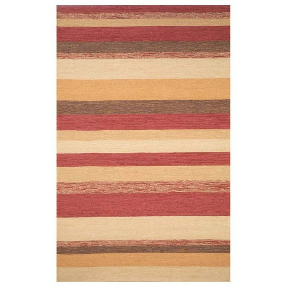 Ravella Stripe Rug-Color:Red,Size:66"Lx42"Wx0.5"H