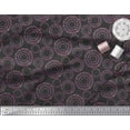 thumbnail image 2 of Soimoi Black Cotton Duck Fabric Dots & Circle Geometric Printed Fabric 1 Yard 42 Inch Wide, 2 of 3
