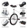 thumbnail image 2 of Yescom 20 In Wheel Outdoor Unicycle Leakproof Butyl Tire Circus Bike Balance Training for Adults Teenagers Kids, Silver, 2 of 9