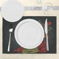 thumbnail image 3 of Ambesonne Skull Place Mats Set of 4, Evil Mexican Sugar, Standard Size, Ruby Dark Grey, 3 of 6