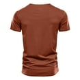 thumbnail image 3 of FINALGANG New T-Shirts For Men Solid Color Short Sleeve V-Neck Stylish Tshirts Loose Fit Casual Top Leisure Daily Wear, 3 of 3