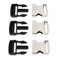 thumbnail image 4 of Metal Parachute Buckles, 3pcs Alloys Plastics Metal Side Release Buckle  For Leather Bags For Handbags, 4 of 8