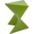 thumbnail image 3 of LeisureMod 15.75" Triangular Side Table, Stackable Plastic Accent End Table for Indoor & Outdoor Use, Weather-Resistant Modern Patio & Living Room Table, Green, 3 of 8