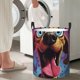 thumbnail image 5 of Fotbe Cartoon Big-Eyed Dog Cesto de Ropa con Asas, Cesto Impermeable de Gran Capacidad, Bolsa de Lavado para Dormitorio, Cesto de Ropa con Ruedas y Asas-Medium, 5 of 6