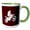 Green/White, variant on 3drose, Moto X Dirt Bike Monotone Vector Art in White, 11oz Magic Transforming Mug