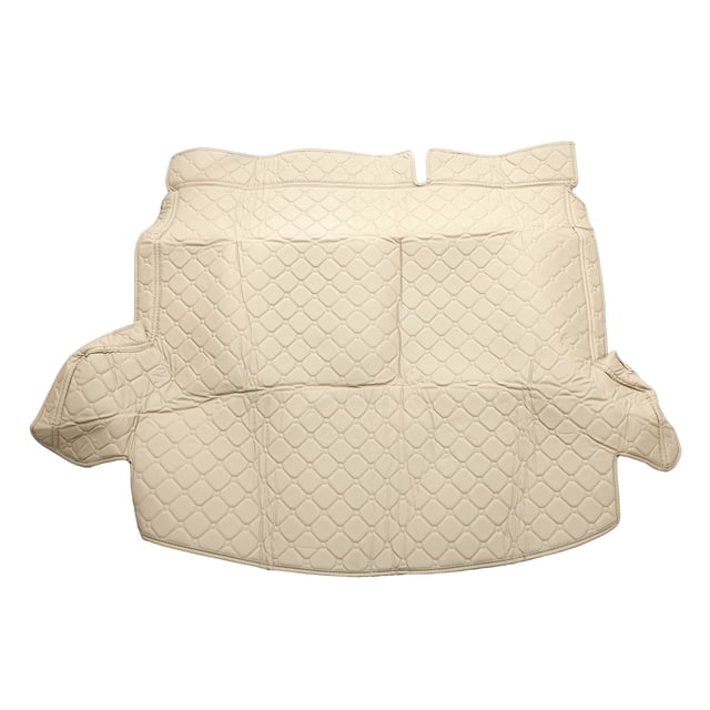 Tapete de forro de carga Unique Bargains para maletero trasero para Honda CRV Hybrid 17-21 Cuero de microfibra Beige Borde elevado Patrón circular 3D