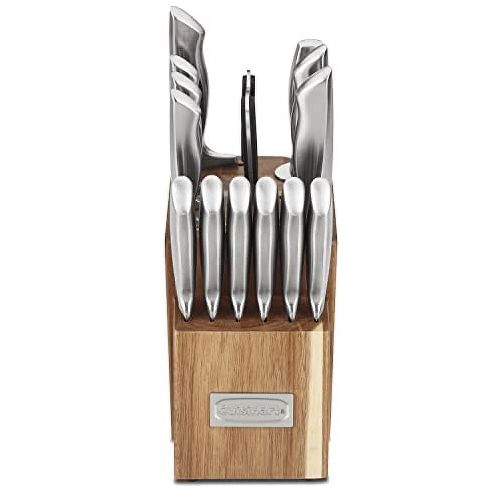 Cuisinart Elite Series German Stainless Steel 15-Piece Knife Block Set with Acacia Wood