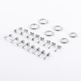 thumbnail image 2 of 11pairs Surgical Steel Earrings for Sensitive Ears Hypoallergenic 20G Flatback Heart Star Square Ball CZ Stud Earrings Small Cartilage Huggie Hoop Earrings 8/10/12MM for Women Men, 2 of 6