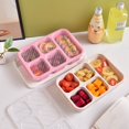 thumbnail image 5 of Nueva lonchera de paja de trigo, resistente al calor, a prueba de fugas, vajilla, caja de frutas, caja bento de plástico de 5 compartimentos, caja de comida liviana dividida, 5 of 5