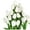 White, variant on Garloy Fake Tulips Realistic Faux Tulips Tulip Flowers Fake Flowers Tulips Faux Tulips Real Touch Faux Tulips with Long Stems Artificial Tulips That Look Real Tulips Artificial Flowers White 1 Bundle