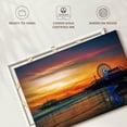 thumbnail image 6 of Elephant Stock Santa Monica Pier Sunset Wall Art - Horizontal Canvas Wall Art - Living Room Wall Decor - Beach Canvas - Gray And Brown Decor - 12" x 8", 6 of 8