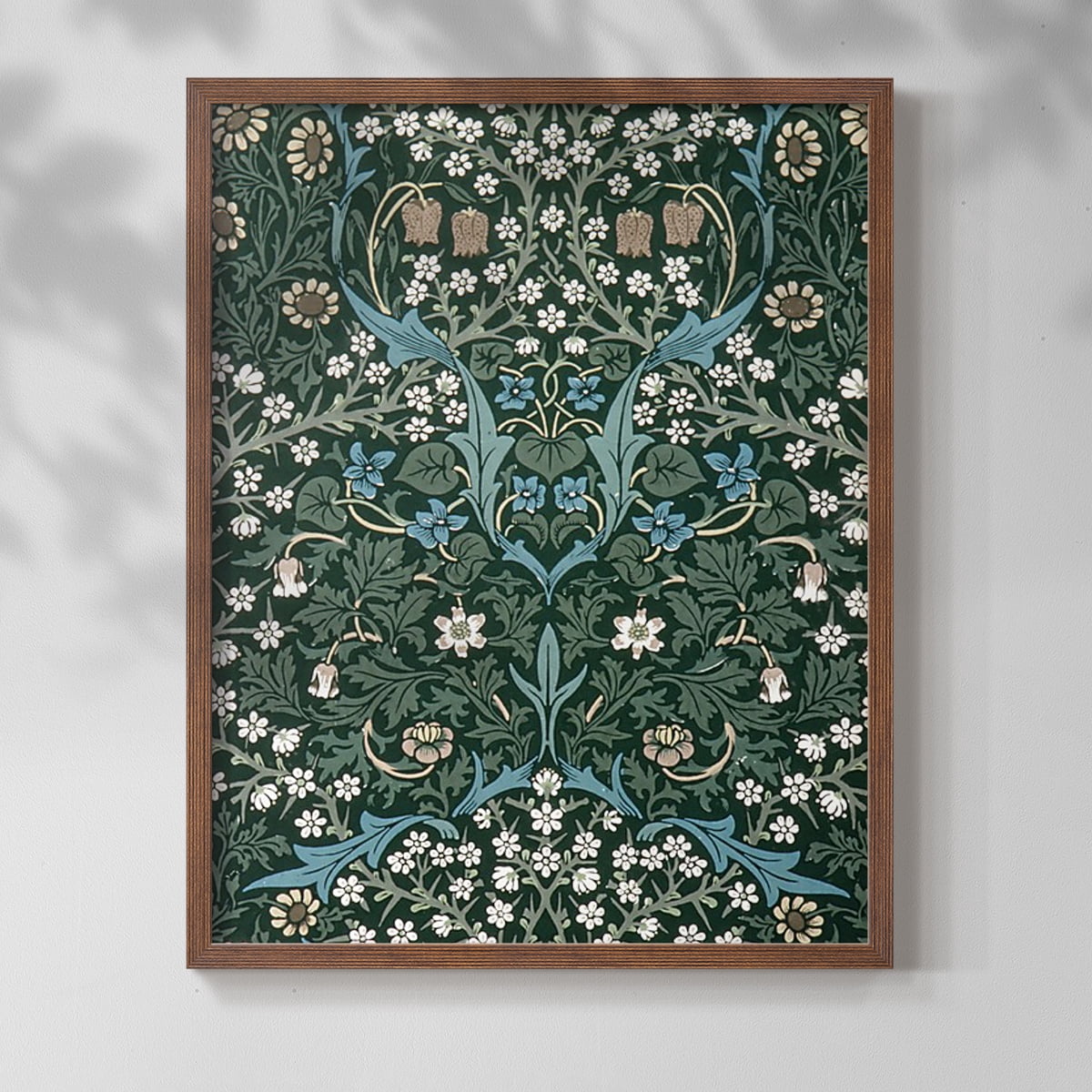 Vintage Abstract Print CLXXV - 14in. x 11in. Vintage Framed Print in Walnut Wood Frame