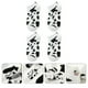 thumbnail image 3 of 2 pares de dibujos animados patrón de vaca calcetines de algodón bajo corte corto calcetines para mujeres niñas, 3 of 5