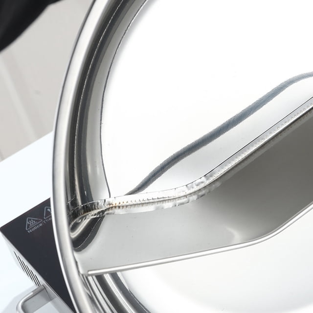 Cuiseur Chaud en Acier Inoxydable 36cm Fondue Deux Saveurs Accessoires de Cuisson à Double Oreilles