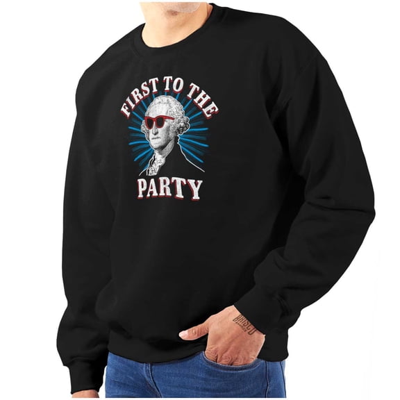 Funny First to the Party Washington Sweatshirt for Men or Women Brisco Brands S