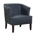 thumbnail image 1 of Simpli Home Longford Leather Tub Chair in Denim Blue, 1 of 6