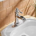 thumbnail image 4 of BWE Black Bathroom Faucet Waterfall Farmhouse Sink Mixer Tap Deck Mounted Single-Handle with Drain Assembly and Supply Hose Lead-Free Lavatory Matte, 4 of 8
