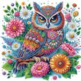 thumbnail image 1 of 5D DIY Kit Con Forma Especial Parcial Búho 40x40cm, 1 of 9