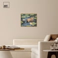 thumbnail image 3 of Monet Water Lilies Dog Rustic Chic Farmhouse Canvas Wall Art by Art Remedy, Gold Floater Frame, 30"x24", 3 of 7