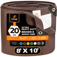 thumbnail image 1 of Lona Xpose Safety Ultra Resistente 20 Mil 2,4 m x 3 m Marrón/Blanca, 1 of 8