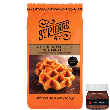St Pierre, Butter Brioche Waffles, 6 packs, Belgian Waffles, 10.6 oz Bag