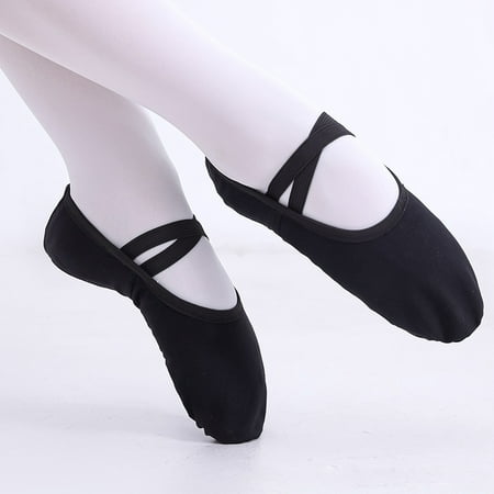 

Girls Ballet Dance Shoes Non-slip Soft Sole No-Tie Ballet Slippers For Performance