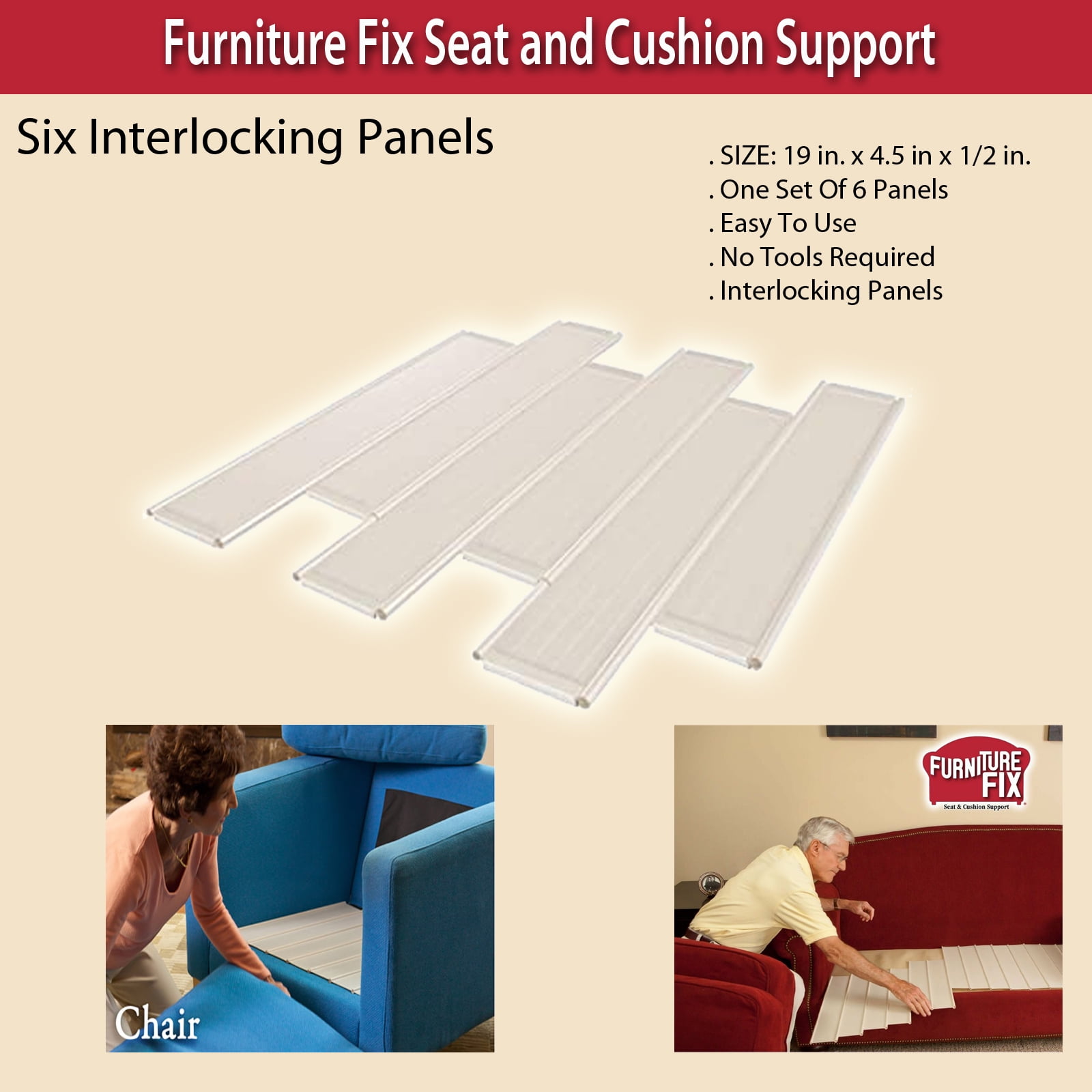 6 Pieces/pack Of Pvc Furniture, Sofa Support Cushion, Fast Fixing